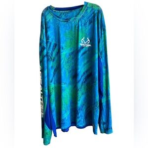 Men's Blue Green Pro Fishing Shirt